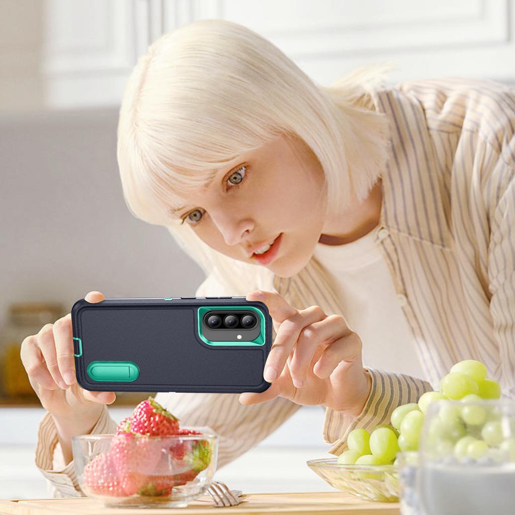 Новый Samsung A56 чехол-подставка с полной защитой, матовый, противоударный, пыленепроницаемый, приятный на ощупь, с защитой от перегрева.