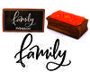 Printtoo Family Bold Text Rectangular Wooden Rubber Stamp Block