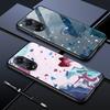 For OPPO A16 A16s A18 A38 A58 A78 A96 A98 A15 A72 Reno8T 10 Pro 12F Realme C30 C33 C63 C65 C67 Pretty Art Ink Wash Painting Glossy Glass Phone Case