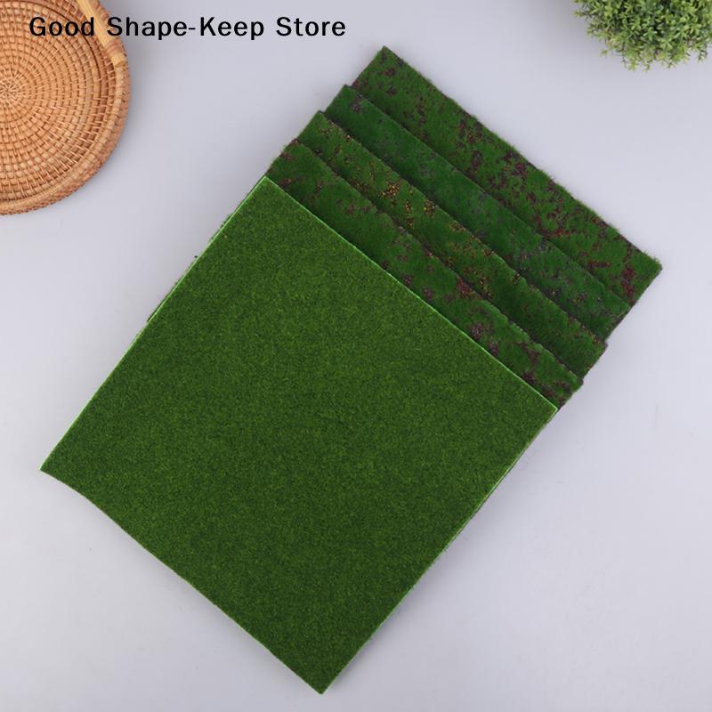 Травяной коврик Зеленый 30*30 см DIY Микроландшафт Искусственные газоны Дерн Ковры Имитация дерна Мох Газон Домашний декор