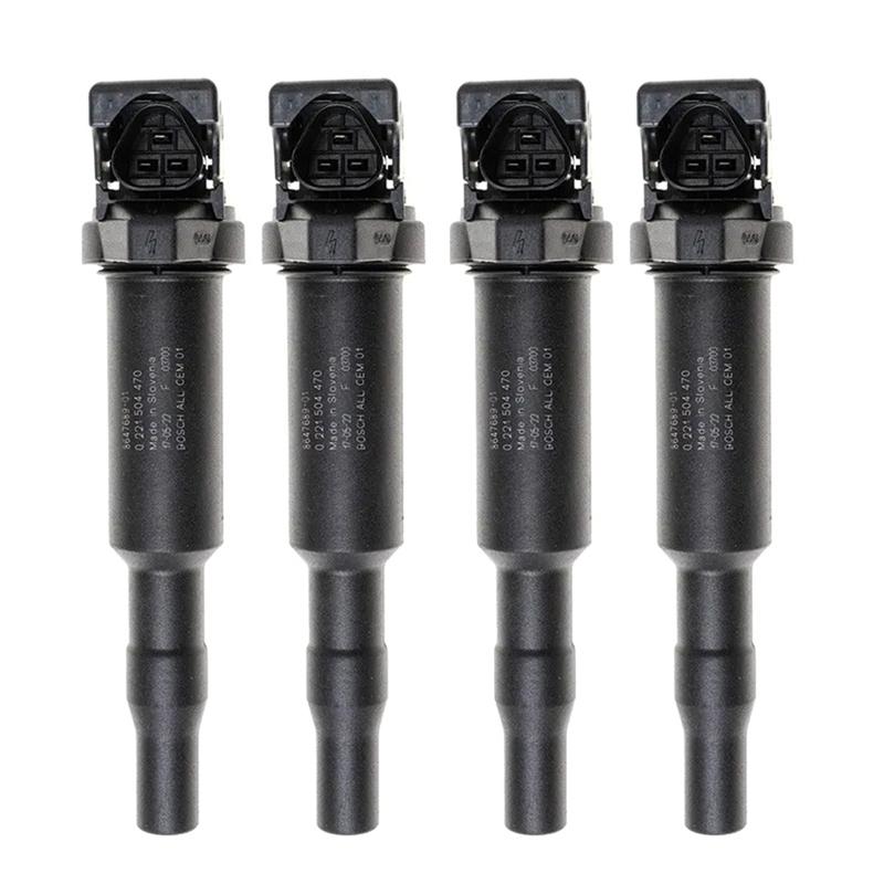 4 Pcs For BMW E46 E60 E85 E90 Ignition Coils With Spark Plug Connector 12138657273 12137594937 Accessories Parts