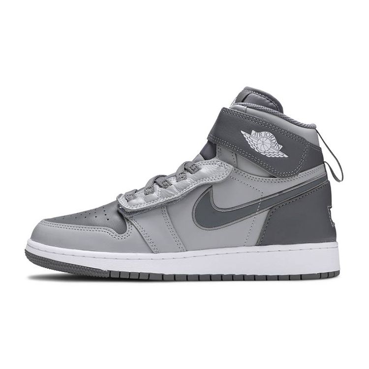 Детские кроссовки Air Jordan 1 High FlyEase GS Light Smoke Grey White DC7986-003