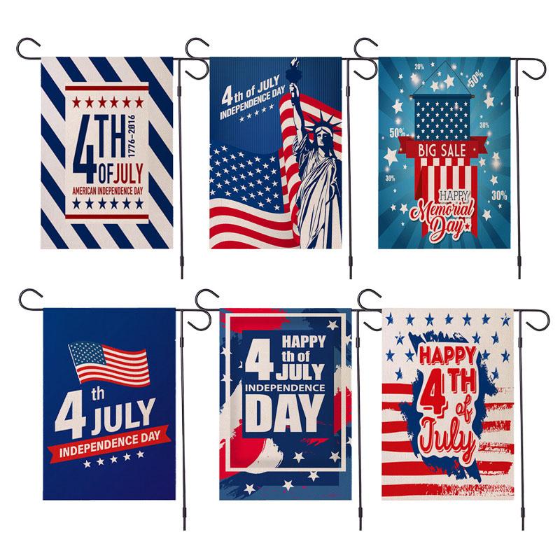 Патриотический флаг One Nation Under Welcome Garden Flag Inch Двусторонний баннер для украшения улицы в честь Дня независимости и Дня памяти