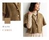 Мой теплый вязаный женский кейп/кардиган [KISS LIFE] (Верблюд) (kml110104c)
