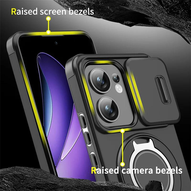 Чехол для OPPO Reno 13F Pro 4G 5G Case Armor Слайд Защита Объектива Камеры Чехол для Телефона для Задней Крышки