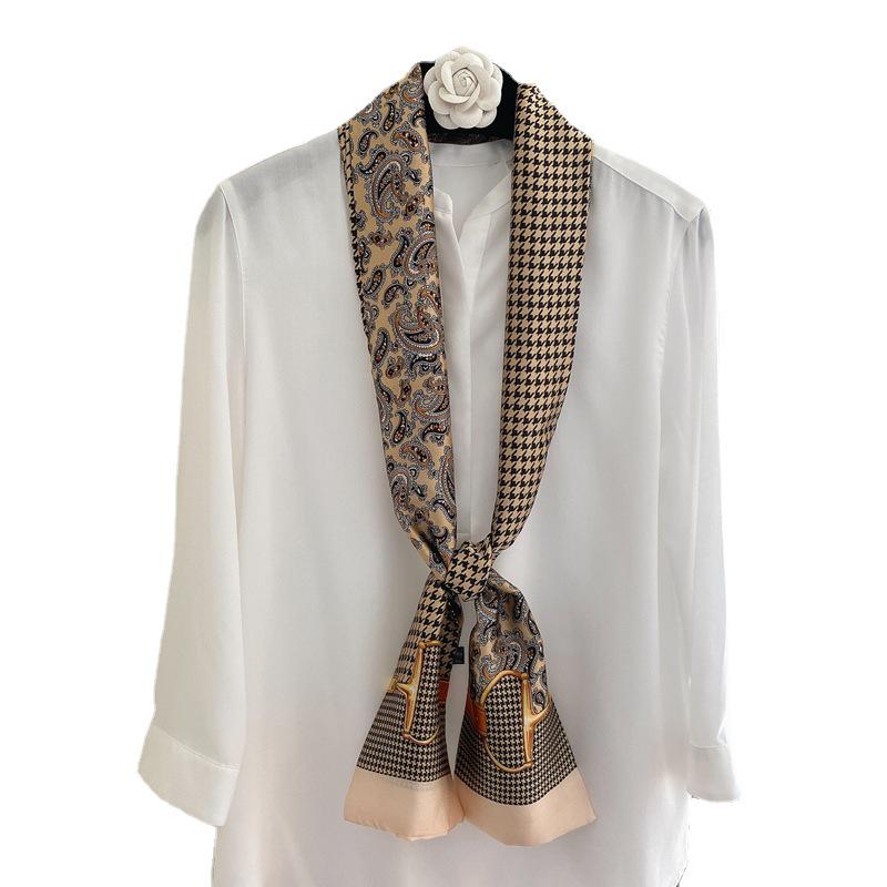 Women's Silk Floral Scarf: Lightweight, Long, and Ideal for Spring & Autumn