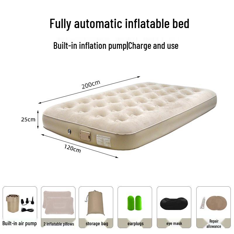 Smart AI Voice-Controlled Inflatable Air Mattress for Outdoor Camping – Thickened Double Bed Sheet