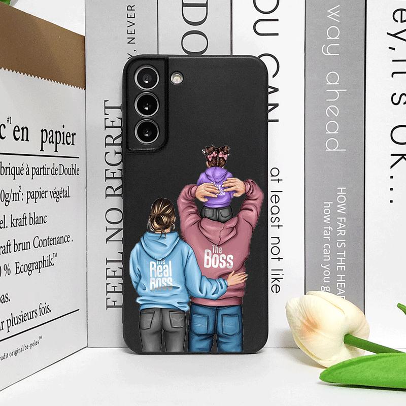 Чехол для телефона Super Mom and Super Dad Baby Family для Samsung Galaxy A15 A35 A55 A16 A54 A53 A52 A71 5G Мягкие чехлы Мальчик Девочка Fundas