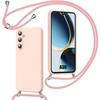 Case for Samsung Galaxy A36 5G, Soft Thin Silicone Protection with Lanyard - Pink