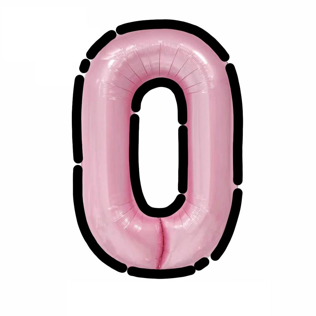 Мультяшный стиль черно-белый розовый и голубой цифровой алюминиевый шарик, украшение сцены на вечеринку в честь первого дня рождения ребенка, реквизит для создания атмосферы