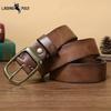 Belt Men's Retro Pure Cowhide Jeans Belt Male Student Fashion Leather Pin Buckle All-Matching Female Universal