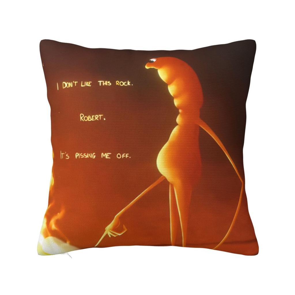 Marcus The Worm Meme Square Pillow Cases Love Robert Cushion Cover Awesome Decorative Pillowcase for Living Room x
