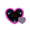 Easy Installation Dual Heart Shape Wireless Car LED Heart Light Suction Cup Solar Powered Soft Illumination Car Neon Light
