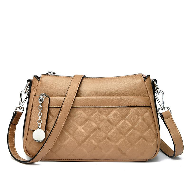 Leather women's bag new design sense versatile mother bag first layer cowhide single shoulder crossbody women's bag