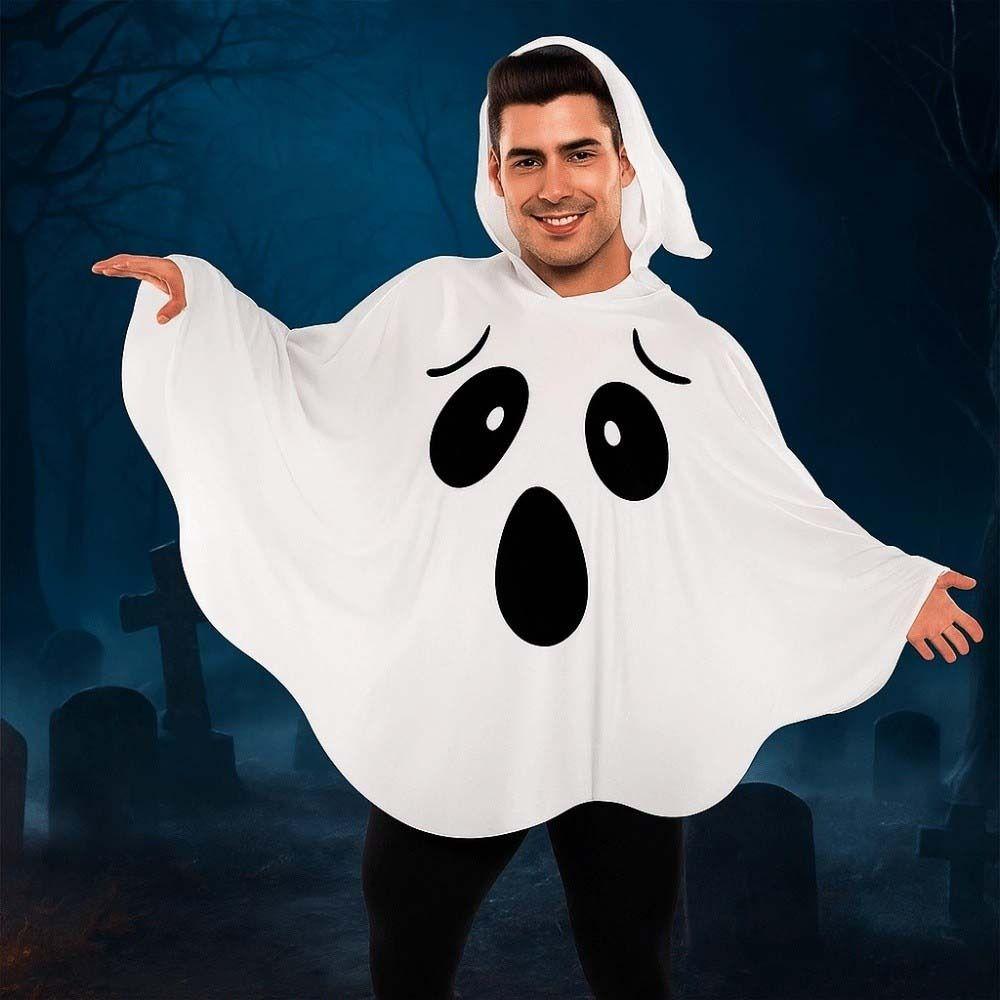 White Pumpkin Cloak Fright Clothes Ghost Cosplay Costume Halloween Cloak Cape Stage Performance