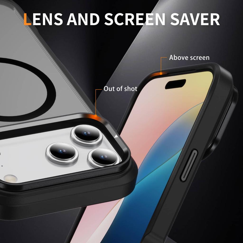 Для iPhone 17/Air/16/15/14/13 Pro Max 12 11 Чехол Совместимый с Магнитным Ударопрочный Прочный С подставкой Матовый Полупрозрачный Чехол