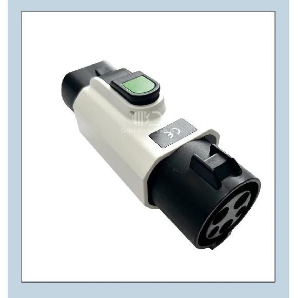 Hot Selling EV Charger Adaptor 32A Type 1 J1772 To GBT GB/T Electric Cars Vehicle Charger Charging Connector Anti-Drop Button
