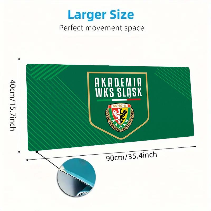 Śląsk Wrocław Print Cushion Non-slip Laptop Tablet Big Mousepad XXL Mat Mini PC Playmat With Lock edge