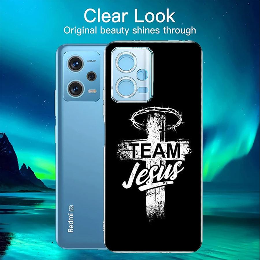 God Jesus Pray Phone Case For Redmi 12 13C 12C 15C 9 10 10C Note 13 Pro Plus 14 15 Pro 9T 9C 9A TPU Soft Cover Clear Cell Cases