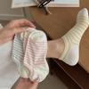 Женские свежие и универсальные носки, бесшовные носки-лодочки, женские летние полосатые простые носки, хлопковые носки, впитывающие пот