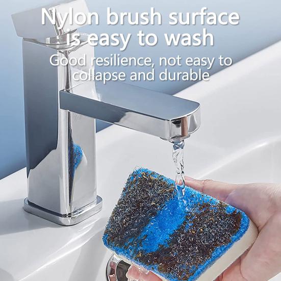 Floor Brush Pressable Strong Decontamination 90 Degree Rotation Effortless Cleaning Removable Window Sponge Cleaning Brush for Kitchen