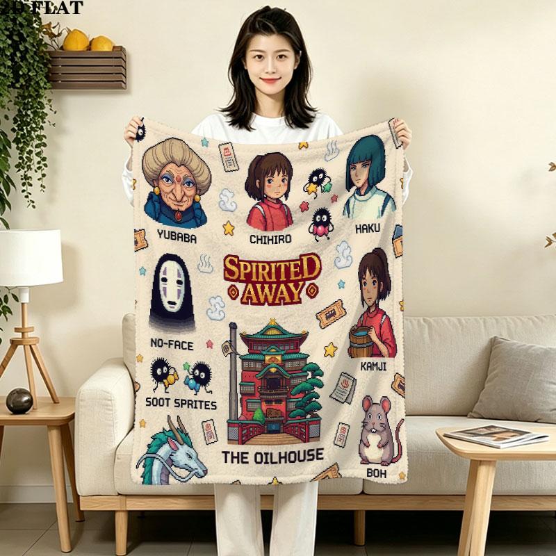 1PC Away Patterned Flannel Blanket Suitable For All Seasons For Home Decor Warmth And Comfort Gifts Holiday Present