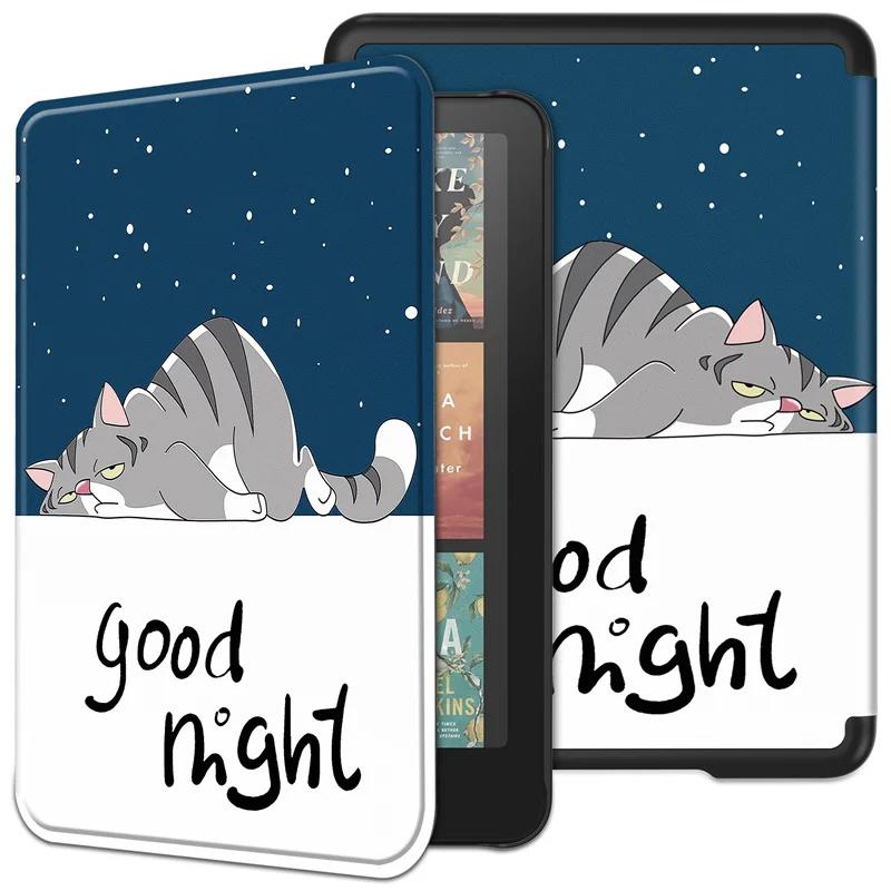 Funda For Kindle Paperwhite 2024 Case 7 дюймов PU Leather Flip Smart Cover For Coque Kindle Paperwhite 2024 12th Generation Case