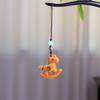 Traditional Horse Keychain Wooden Zodiac Key Ring Chinese Style Mobile Phone Chain  New Year Gift