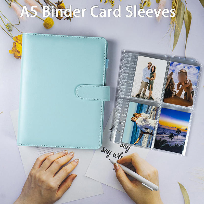 Kpop Photocard  Binder Photo Cards Collect Book Album PU Leather Notebook Photo Protector School Stationery