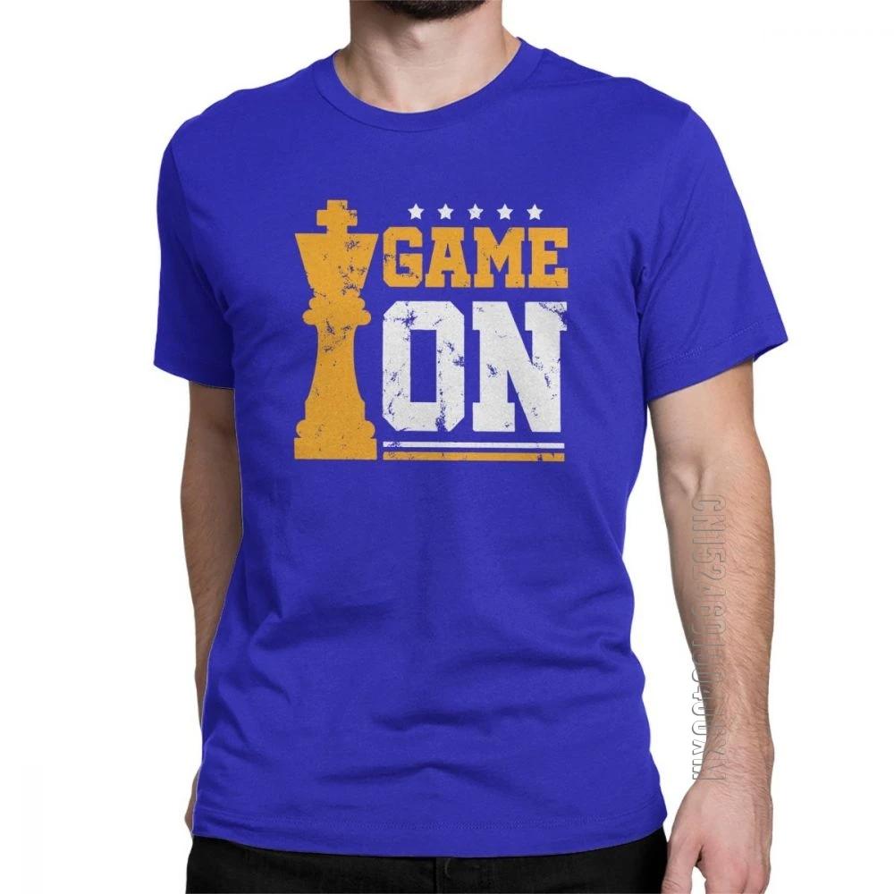 Cool Chess Game On Tshirt Unisex 100 Cotton Tshirts King Queen Horse Fan Player Dad 60s Board Game Short Sleeve Tees Summer