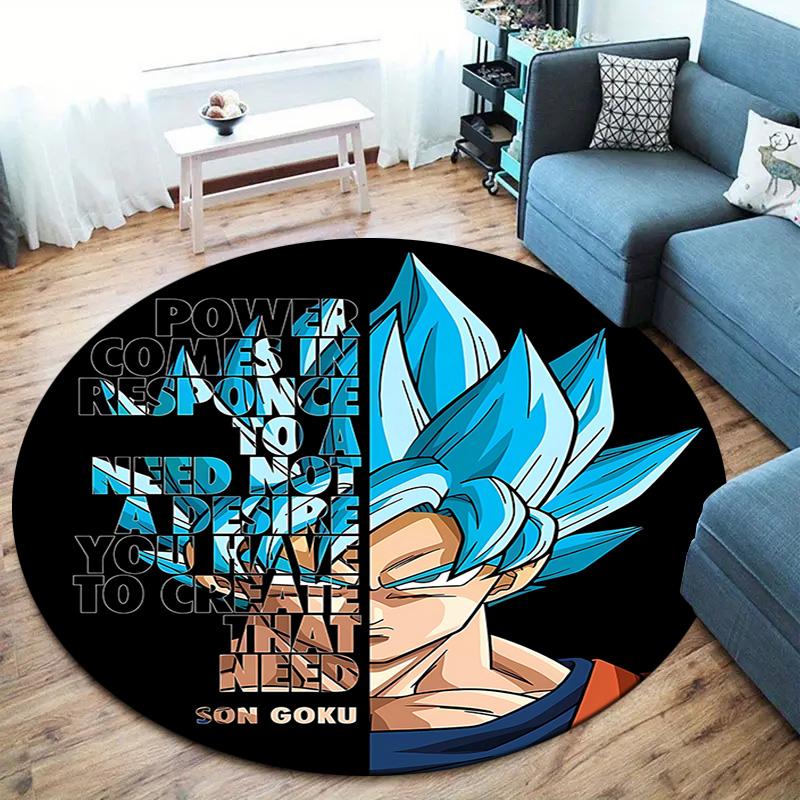 Ковер круглый Dragon Ball Super Ковер для гостиной спальни дивана игровой комнаты Декор Нескользящий коврик для пола