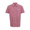 Mens Gingham Short Sleeve Shirt