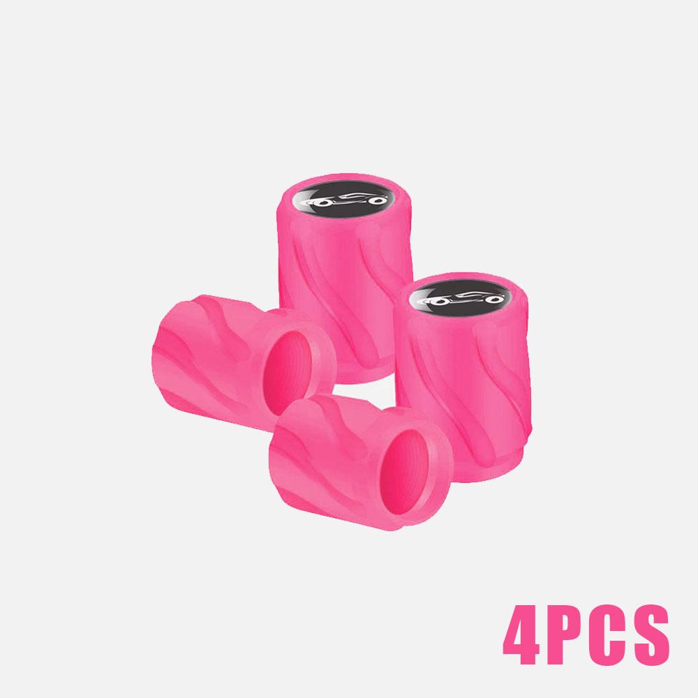 4X Универсальный светящийся колпачок вентиля автомобиля Автомобильная шина с логотипом Крышка вентиля Противопыльный чехол Подходит для автомобилей Мотоциклов Велосипедов