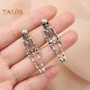 1 Pair Women Halloween Earrings Skeleton Shape Punk Exaggerated Polished Alloy Skull Jewelry Club Party Ear Jewelry