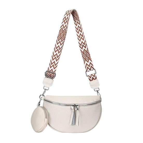 Crossbody Sling Bag Women Leather Shoulder Bag Crossbody Purse with Adjustable Shoulder Strap Chest Belt Bum Bag for Travel Daily Errands