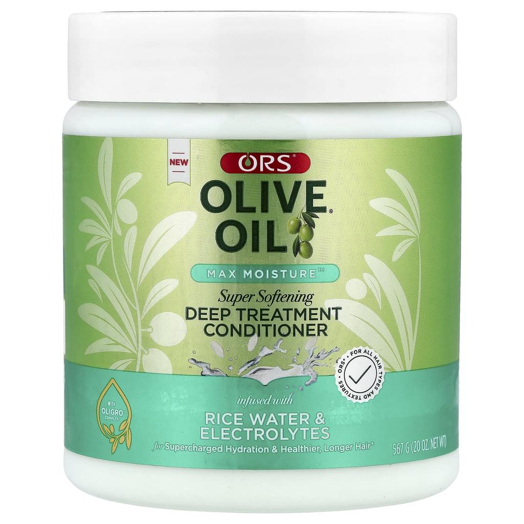 ORS, Olive Oil®, Max Moisture™, Super Softening Deep Treatment Conditioner, Suitable for All Hair Types and Textures, 20 Oz (567 G)
