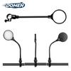 DOMEN Bicycle Rearview Handlebar Mirrors 360 Rotatable for Bike Motorcycle Bendable Hose Adjustable Wide Angle Rear View Mirror
