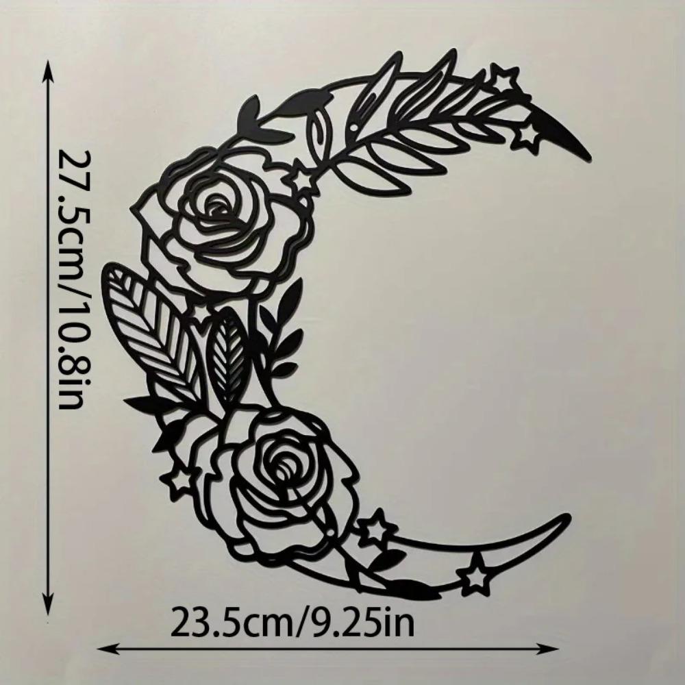 Настенное искусство с фазами Луны – декор для дома в стиле бохо-луния, элегантное подвесное металлическое настенное украшение, стильное настенное искусство для современных пространств