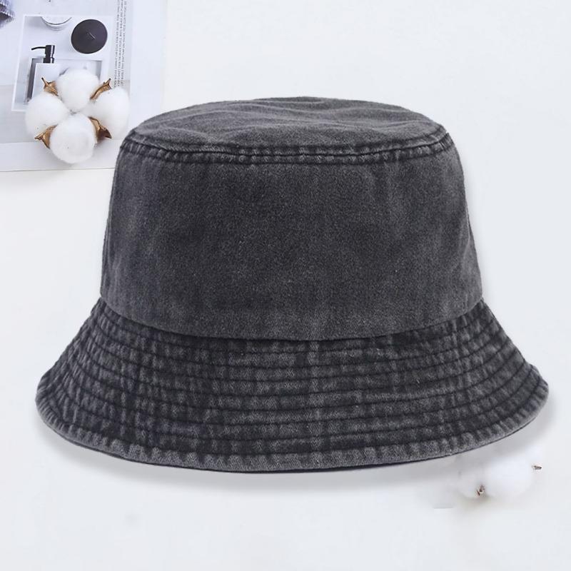 Washed Bucket Hat Men and Women Retro Summer Versatile Face Small Sunshade Bucket Hat Basin Hat Tide