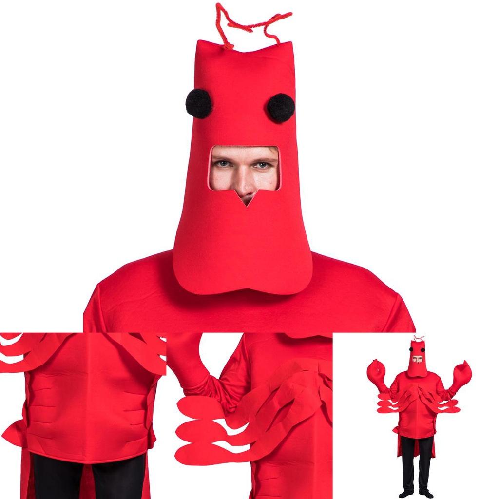 Eyecatching Red Lobster Cosplay Costume Durable Performance Outfit For Halloween And Festive Events