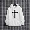 2025 Осень Зима Худи Верхняя одежда Крест Иисуса Печатные Мужские Худи Городской Повседневный Уличная Одежда Мода Худи с Капюшоном Мужской Модный