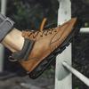 Мужская повседневная уличная обувь ручной работы с высоким берцем, мужская обувь большого размера на резиновой подошве, размеры 38-48