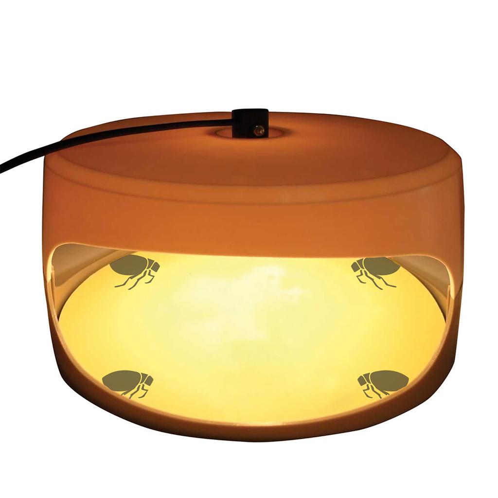 Flea Trap Dome Flea Bed Bug Trap with 2 Trapping Boards, Odorless Non-toxic Flea Killer Trap Pad, Flea Trap Light Children and Pets Friendly