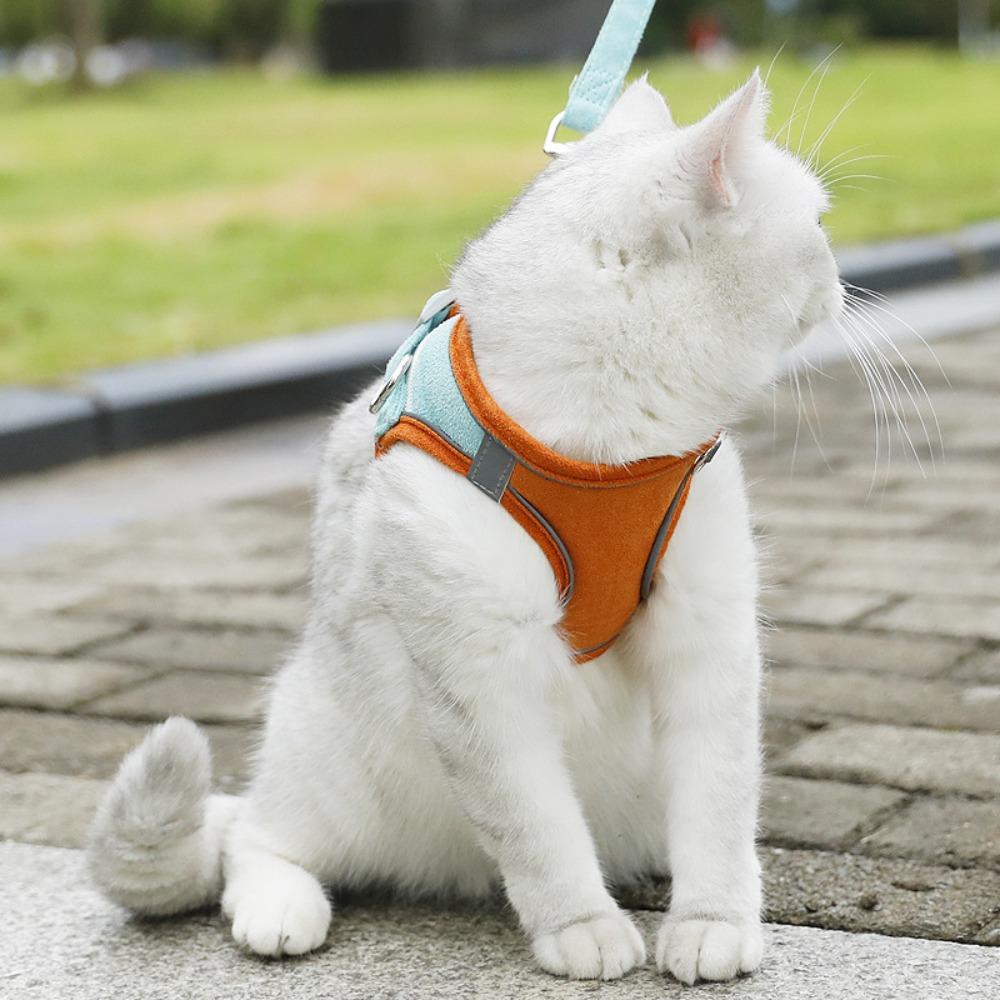 Breathable Cat Harness Vest Reflective Dog Leash Set Cat Supplies Pet Chest Strap  Small Animals
