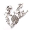 100pcs Mixed Leaves Tibetan Silver Charms Pendants Beads DIY Jewelry Findings