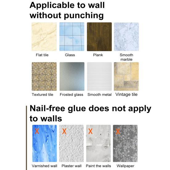 Kitchen Cutlery Holder Wall Mounted Cutter Holder with Hooks Carbon Steel Cutter Storage