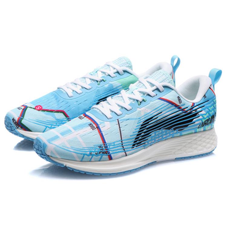 Li Ning Red Hare 4 V2 Амортизация Отскок Легкие Низкие Беговые Кроссовки Мужские Масляные Разноцветные Синие ARMQ009-3