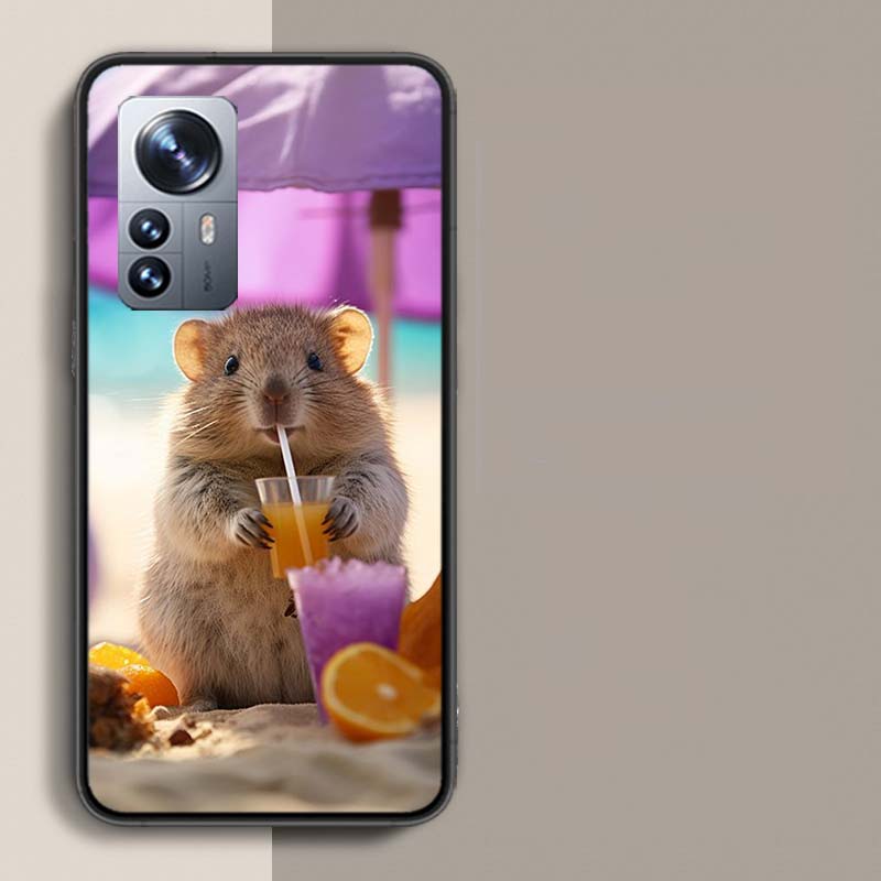 Милый чехол для телефона с хомяком для Redmi Note 13 Pro Plus 14 Pro+ 12S 12 11S 11T 11E 11 10S 10 9S 9 Xiaomi Capa TPU