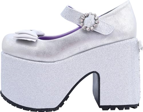 Женские туфли-лодочки Yosuke серебристого цвета, размеры 4450039, размеры 23.0см-23.5см