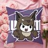 Pillow Covers Decorative Sofa Cushions Covers Sanrio Kuromi Home Decoration Ornamental Pillows for Living Room Cushion Interior